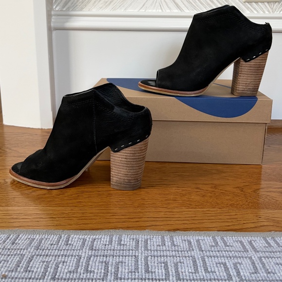 Dolce Vita Noa Peep Toe block heel bootie black 7.5 - Picture 10 of 10
